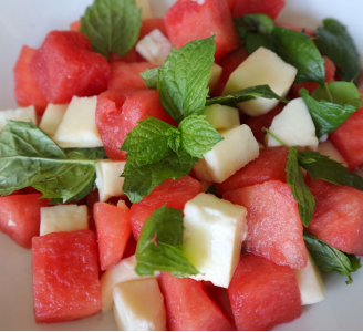 Refreshing Watermelon, Halloumi & Mint Salad